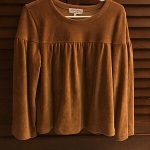 Madewell Tan Corduroy Blouse